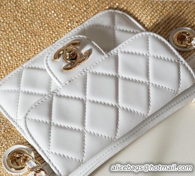 Super Quality Chanel Raffia Straw and Calfskin Large Shopping Bag AS5951 Beige/White 2025