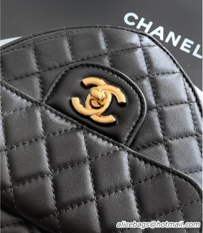 Original Cheap Chanel Lambskin Heart Bag AS5764 Black 2025