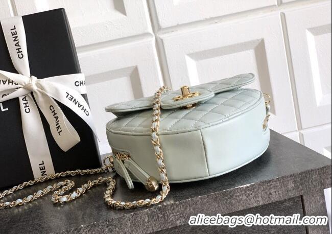 Unique Discount Chanel Lambskin Heart Bag AS5764 Baby Blue 2025