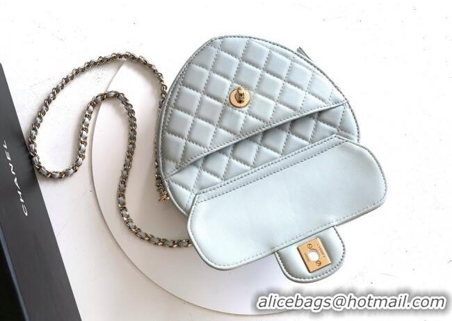 Unique Discount Chanel Lambskin Heart Bag AS5764 Baby Blue 2025