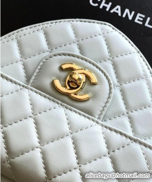 Unique Discount Chanel Lambskin Heart Bag AS5764 Baby Blue 2025