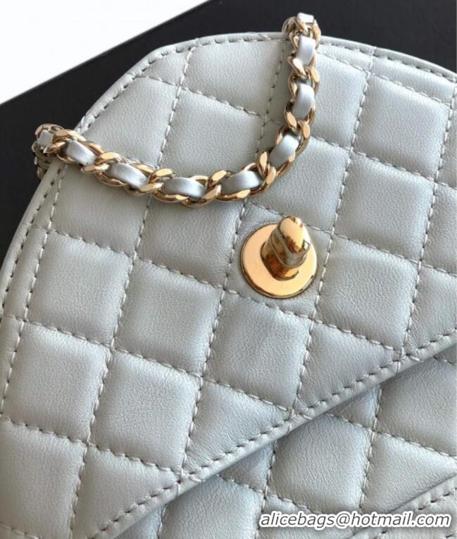 Unique Discount Chanel Lambskin Heart Bag AS5764 Baby Blue 2025