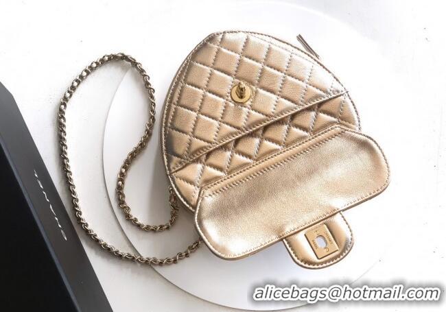 New Design Chanel Lambskin Heart Bag AS5764 Gold 2025
