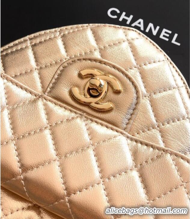 New Design Chanel Lambskin Heart Bag AS5764 Gold 2025
