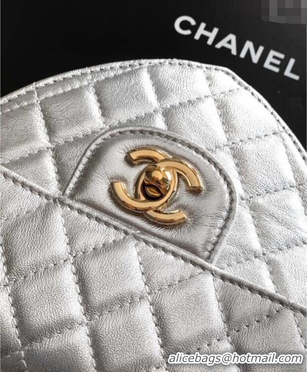 Best Product Chanel Lambskin Heart Bag AS5764 Silver 2025