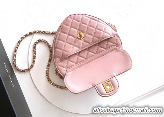 Famous Brand Chanel Lambskin Heart Bag AS5764 Light Pink 2025