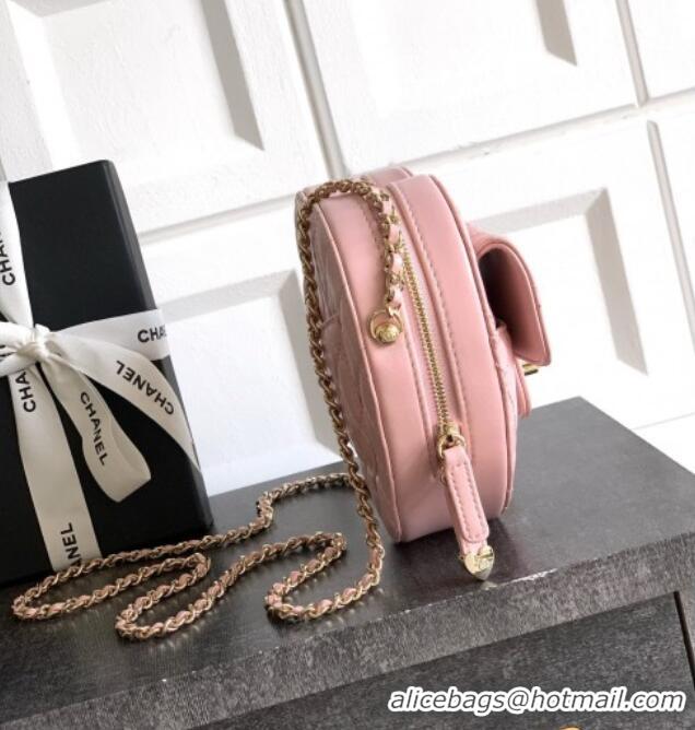 Famous Brand Chanel Lambskin Heart Bag AS5764 Light Pink 2025