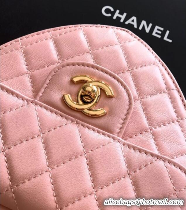 Famous Brand Chanel Lambskin Heart Bag AS5764 Light Pink 2025