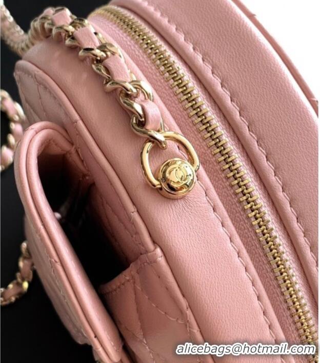 Famous Brand Chanel Lambskin Heart Bag AS5764 Light Pink 2025