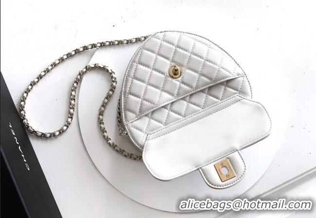 Top Design Chanel Lambskin Heart Bag AS5764 White 2025