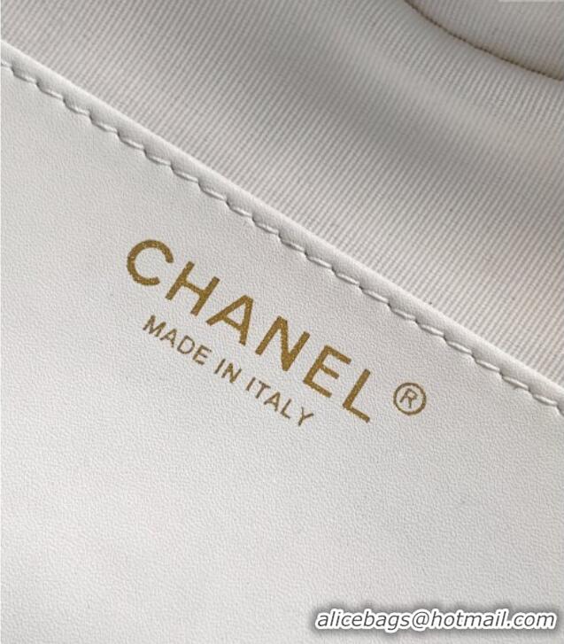 Top Design Chanel Lambskin Heart Bag AS5764 White 2025