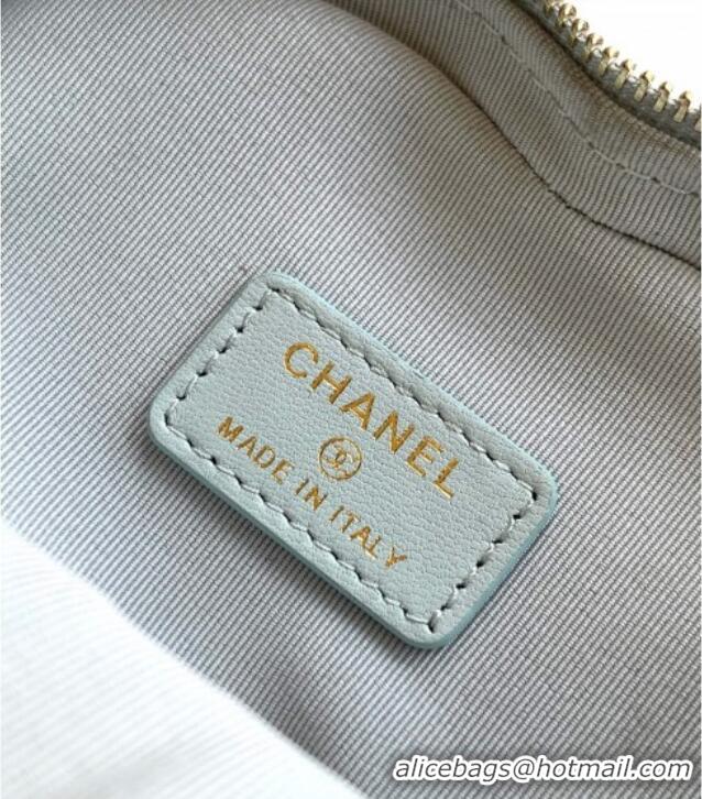 Discount Chanel Lambskin Heart Clutch with Chain AP2784 Baby Blue 2025