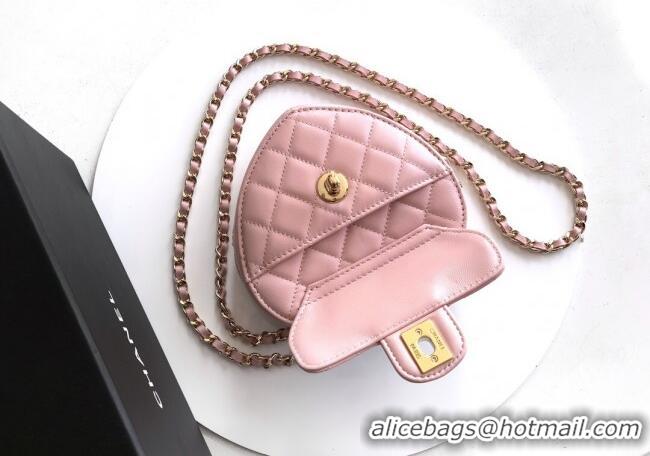 Traditional Specials Chanel Lambskin Heart Clutch with Chain AP2784 Light Pink 2025