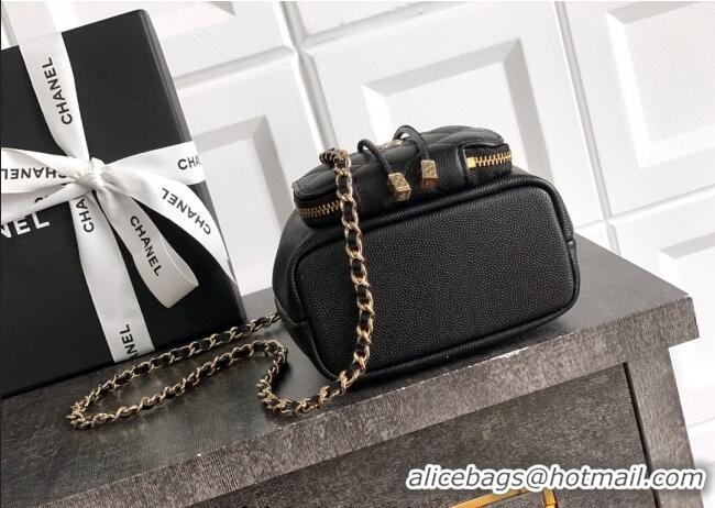 Market Sells Chanel Grained Calfskin Mini Bucket Bag CH081301 Black 2025