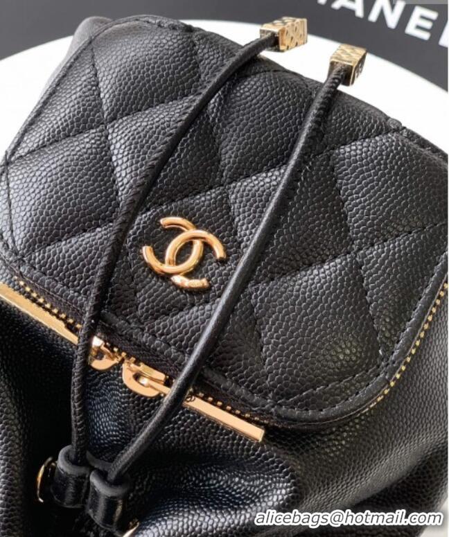 Market Sells Chanel Grained Calfskin Mini Bucket Bag CH081301 Black 2025