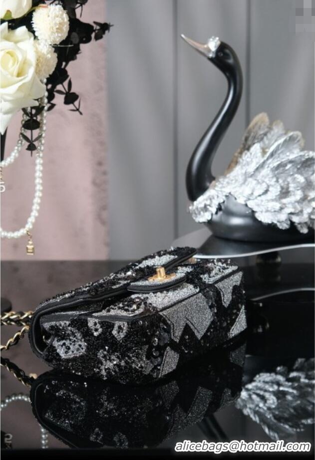 Well Crafted Chanel Sequins Mini Classic Flap Bag A69900 Black 2025