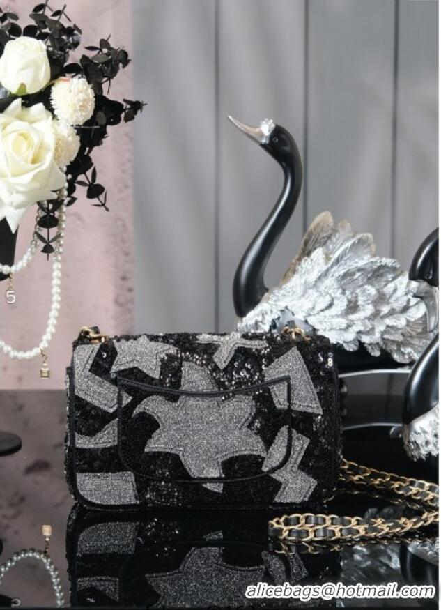 Well Crafted Chanel Sequins Mini Classic Flap Bag A69900 Black 2025