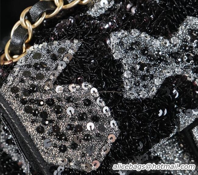 Well Crafted Chanel Sequins Mini Classic Flap Bag A69900 Black 2025