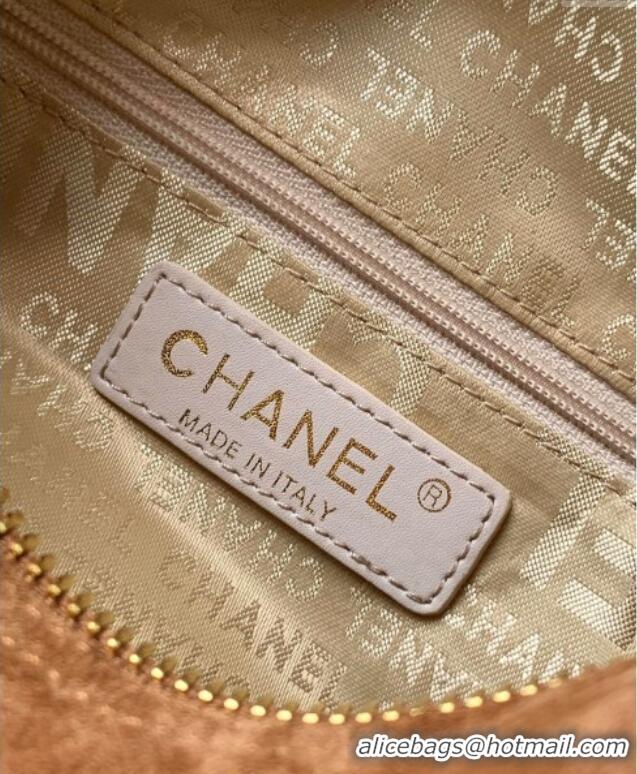 Buy Fashionable Chanel Suede Bowling Bag CH081302 Brown 2025