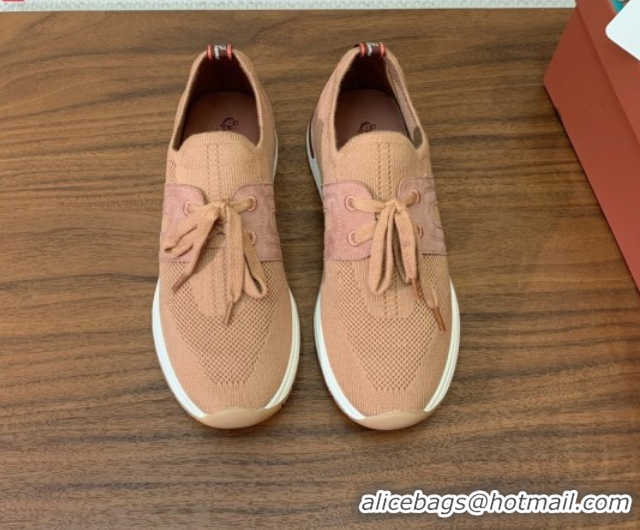 Best Price Loro Piana 360 LP Lady Flexy Walk Sneakers in Knit and Suede Light Camel 0708008
