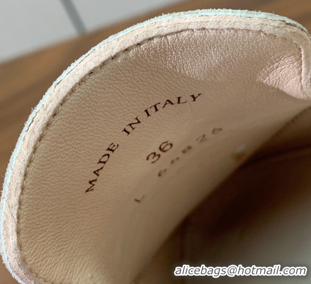 Most Popular Loro Piana Charms Walk Babouche Loafer Mules in Suede and Crocodile-Like Leaher Inserts Light Apricot 07080