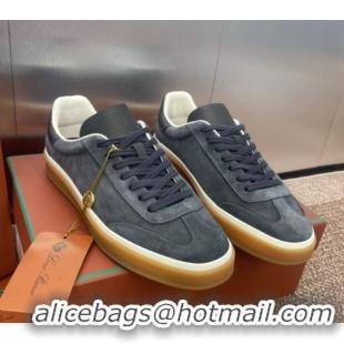 Good Product Loro Piana Tennis Walk Sneaker in Suede Dark Grey 080804