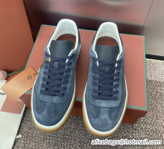 Good Product Loro Piana Tennis Walk Sneaker in Suede Dark Grey 080804