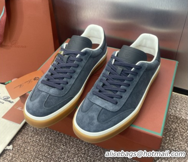 Good Product Loro Piana Tennis Walk Sneaker in Suede Dark Grey 080804