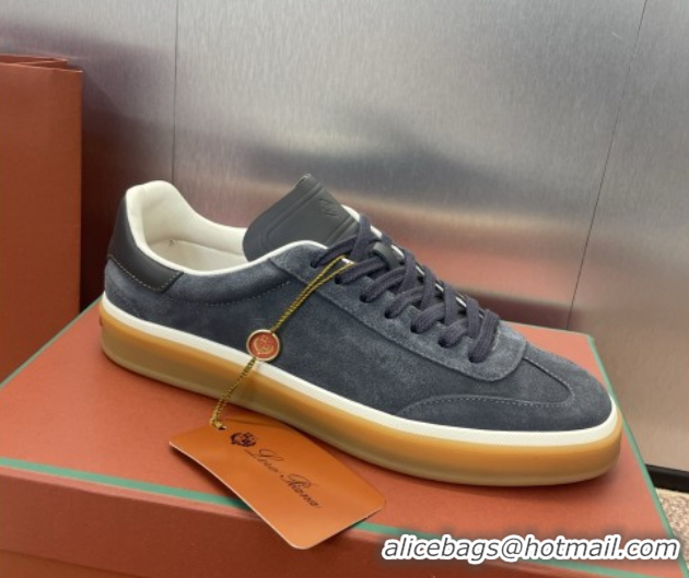 Good Product Loro Piana Tennis Walk Sneaker in Suede Dark Grey 080804