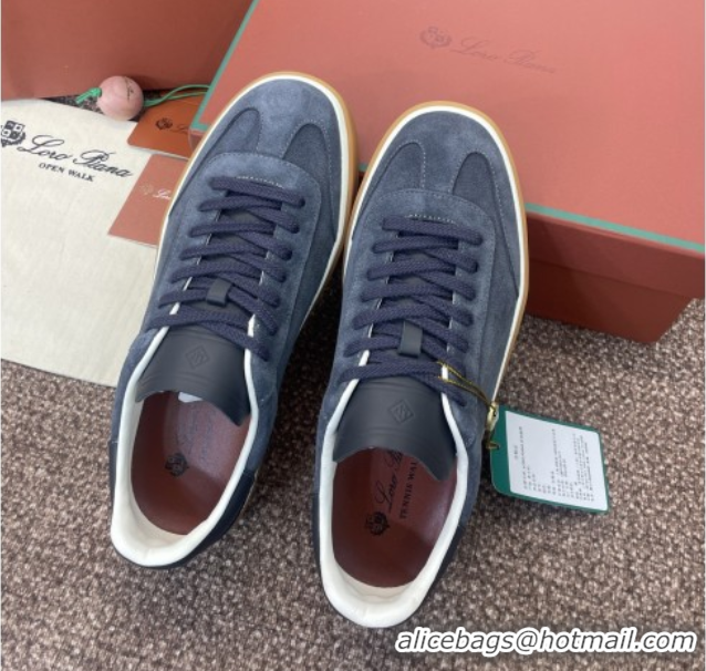 Good Product Loro Piana Tennis Walk Sneaker in Suede Dark Grey 080804