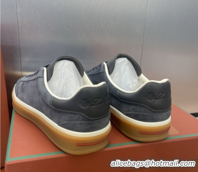Good Product Loro Piana Tennis Walk Sneaker in Suede Dark Grey 080804