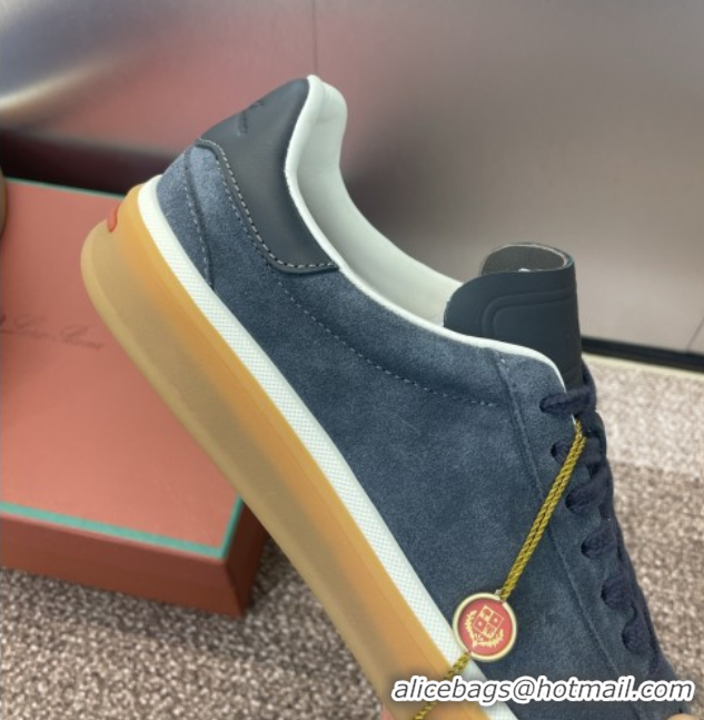 Good Product Loro Piana Tennis Walk Sneaker in Suede Dark Grey 080804