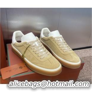 Best Product Loro Piana Tennis Walk Sneaker in Suede Khaki 080805