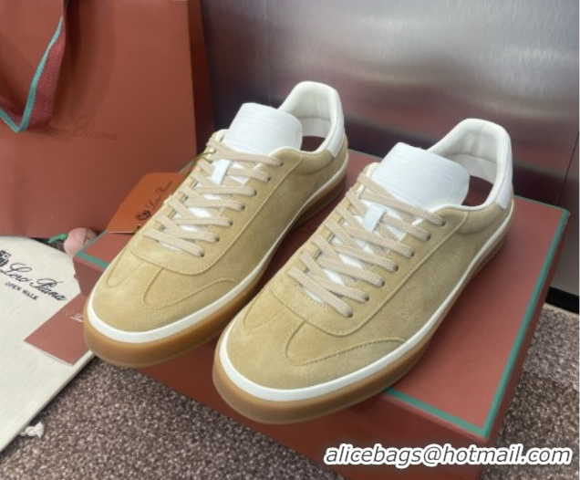 Best Product Loro Piana Tennis Walk Sneaker in Suede Khaki 080805
