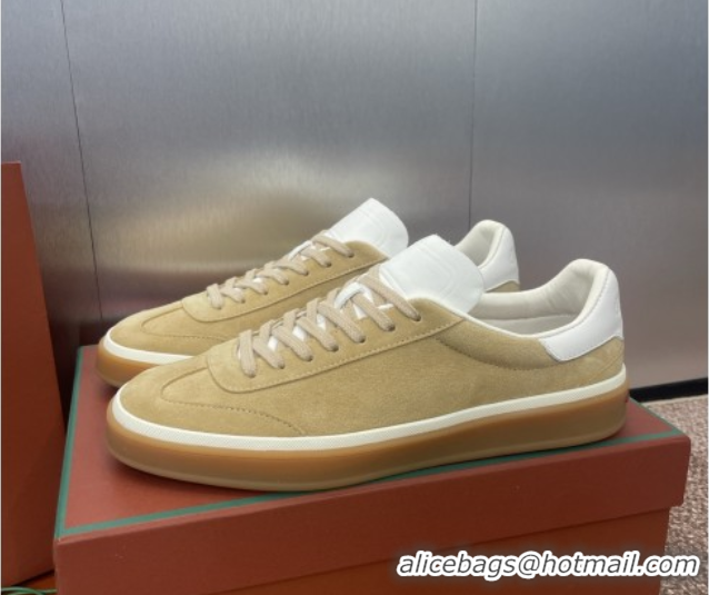 Best Product Loro Piana Tennis Walk Sneaker in Suede Khaki 080805