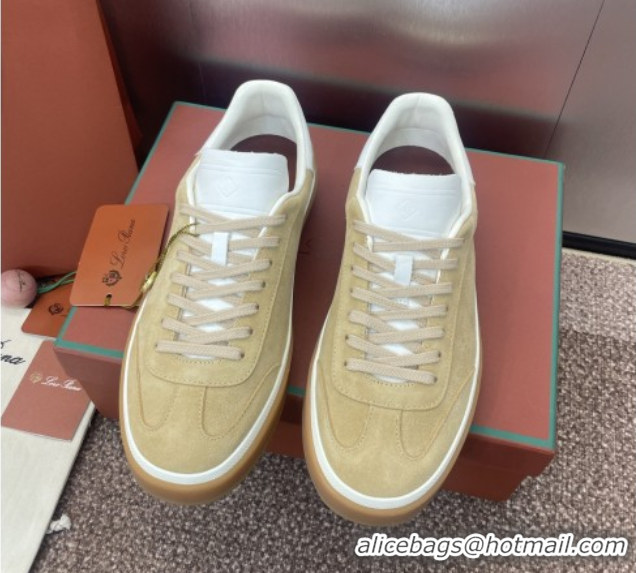 Best Product Loro Piana Tennis Walk Sneaker in Suede Khaki 080805