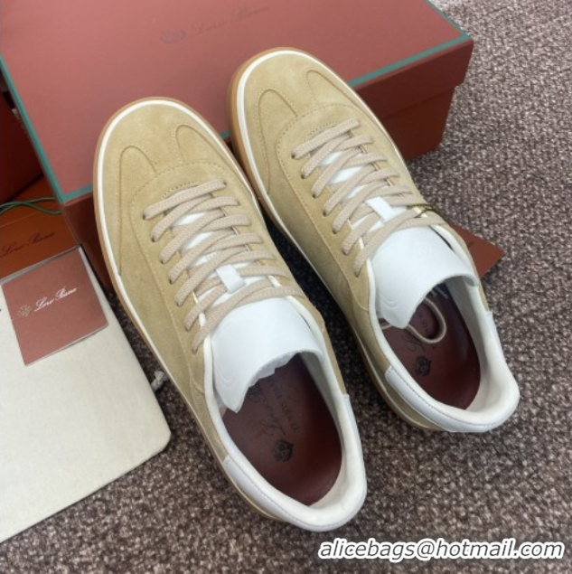 Best Product Loro Piana Tennis Walk Sneaker in Suede Khaki 080805
