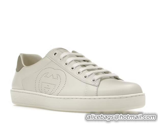 ​Spot Inexpensive Gucci Ace Perforated Interlocking G 87951 White 2025