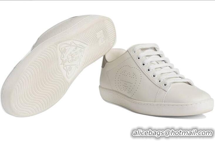 ​Spot Inexpensive Gucci Ace Perforated Interlocking G 87951 White 2025
