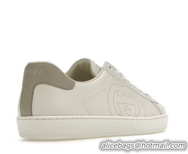 ​Spot Inexpensive Gucci Ace Perforated Interlocking G 87951 White 2025