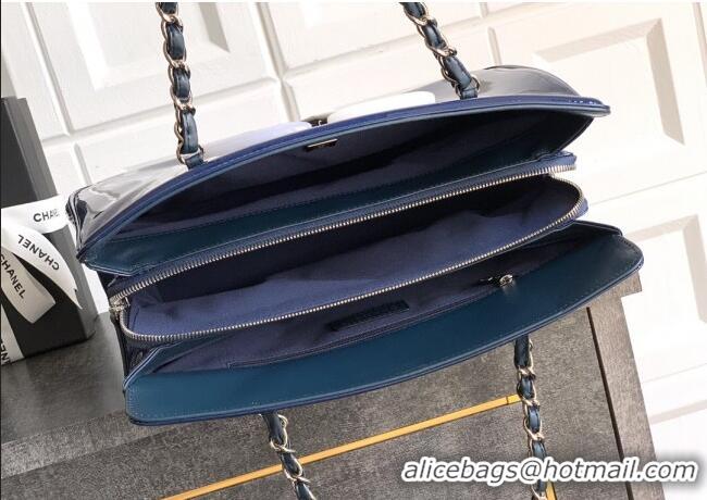Best Price Chanel Maxi CC Shopping Bag CH081304 Blue 2025