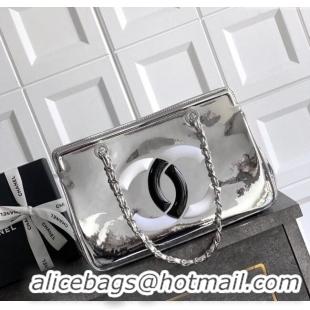 Luxury Classic Chanel Maxi CC Shopping Bag CH081304 Silver 2025
