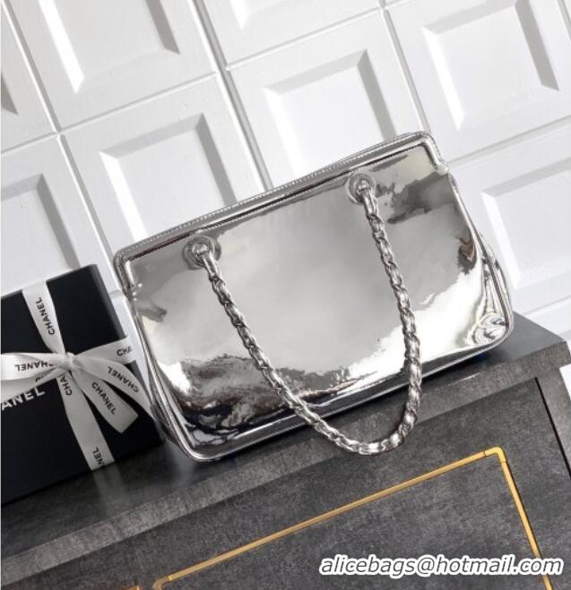 Luxury Classic Chanel Maxi CC Shopping Bag CH081304 Silver 2025