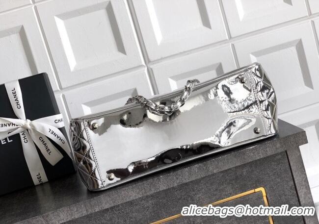 Luxury Classic Chanel Maxi CC Shopping Bag CH081304 Silver 2025