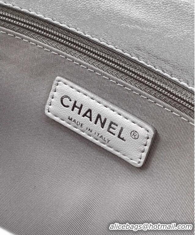 Luxury Classic Chanel Maxi CC Shopping Bag CH081304 Silver 2025