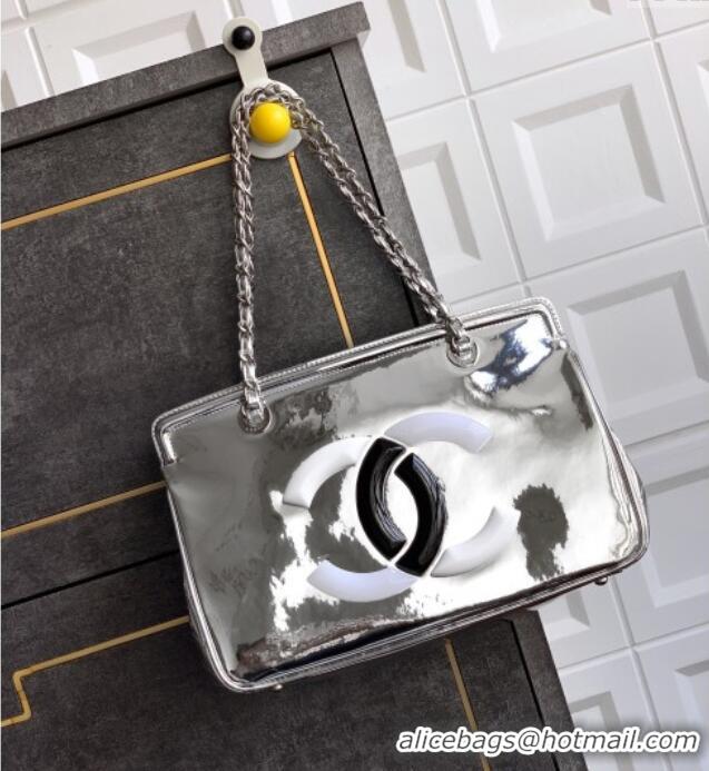 Luxury Classic Chanel Maxi CC Shopping Bag CH081304 Silver 2025