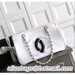 Top Design Chanel Maxi CC Shopping Bag CH081304 White 2025