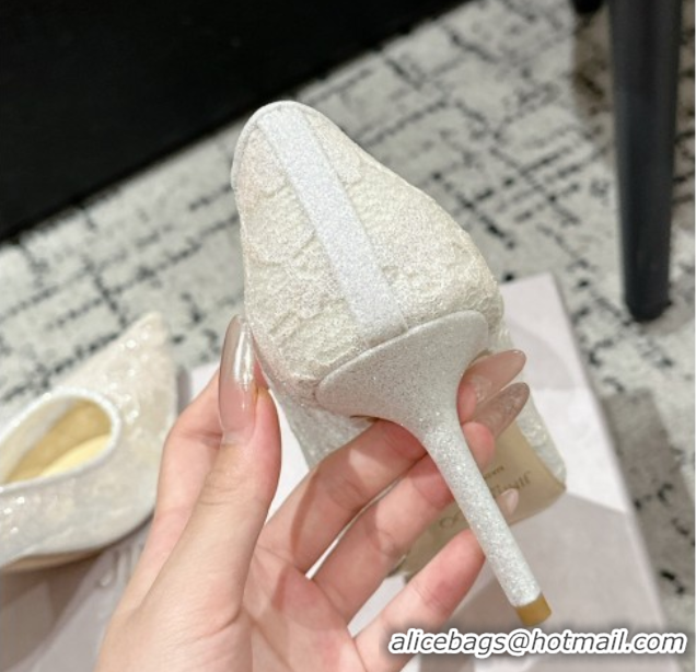 Best Product Jimmy Choo Love Pumps 8.5cm in Shiny Lace White 2025 JC070801