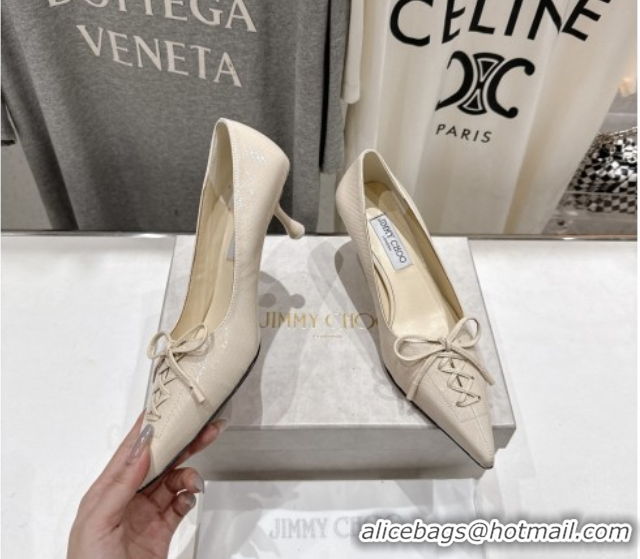 Good Product Jimmy Choo Scarlett 50 Pumps in Elaphe Print Leather Beige 5071902