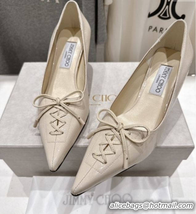 Good Product Jimmy Choo Scarlett 50 Pumps in Elaphe Print Leather Beige 5071902